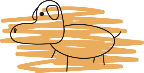 dog doodle kid painting