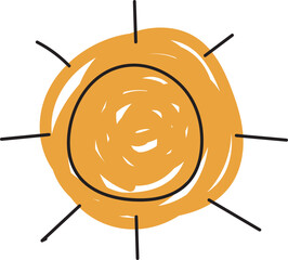 sun doodle kid painting