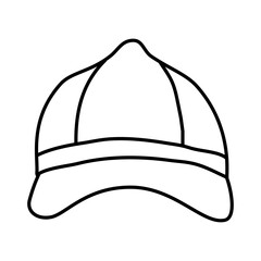 baseball cap of american baseball hand drawn Icon
