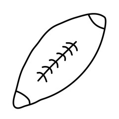 rugby ball of american baseball hand drawn Icon