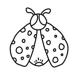ladybug of world kindness hand drawn Icon