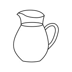 realistic transparent glass and jug with water isolated.