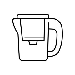 realistic transparent glass and jug with water isolated.