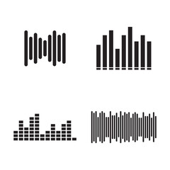 music equalizer icon vector