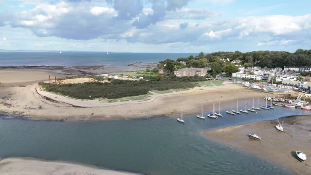 Bembridge village beach Isle of wight Uk drone,aerial