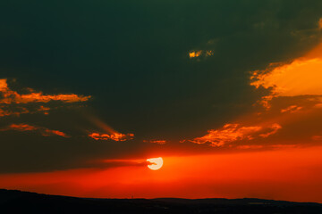 Sunset over the mountains