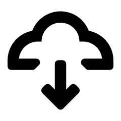 Cloud storage icon symbol vector image. Illustration of the database server hosting cloud system digital design image