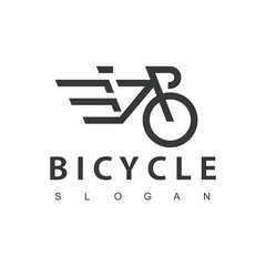 Bicycle logo concept icon vector, Fast bicycle logo