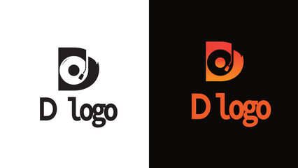 d logo, gradients logo,music logo, - obrazy, fototapety, plakaty
