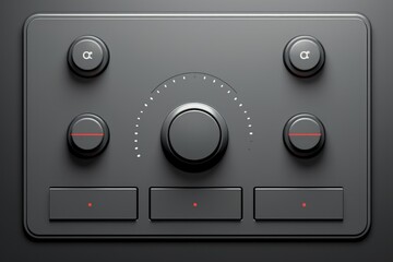 Gray buttons user interface. generative ai