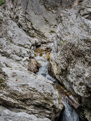 Fototapeta na wymiar Beautiful waterfall in Cheile Oltetului gorge, Polovragi, Gorj, Romania