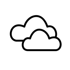 Cloud storage icon symbol vector image. Illustration of the database server hosting cloud system digital design image