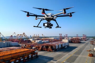 Smart logistics with connected infrastructure, drones and digital tracking