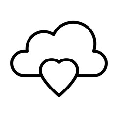 Cloud storage icon symbol vector image. Illustration of the database server hosting cloud system digital design image