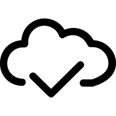 Cloud storage icon symbol vector image. Illustration of the database server hosting cloud system digital design image