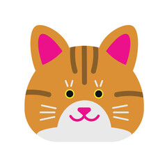 Cute Cat Face Illustration