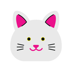 Cute Cat Face Illustration