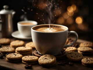 Coffee made from cookies Generative AI