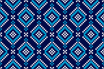 Geometric ethnic seamless pattern traditional. American, Mexican style. Aztec tribal ornament print. Design for background, wallpaper, illustration, fabric, clothing, carpet, batik, embroidery.