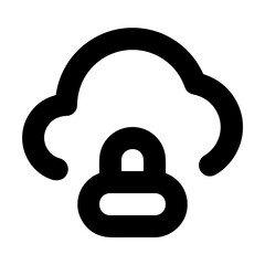 Cloud storage icon symbol vector image. Illustration of the database server hosting cloud system digital design image