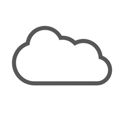 Cloud storage icon symbol vector image. Illustration of the database server hosting cloud system digital design image