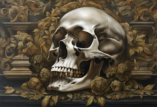 Skull renaissance painting