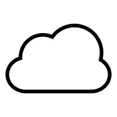 Cloud storage icon symbol vector image. Illustration of the database server hosting cloud system digital design image