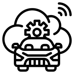 Cloud storage icon symbol vector image. Illustration of the database server hosting cloud system digital design image