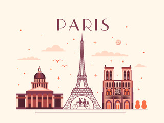 Architectural Landmarks of Paris and Symbols of France