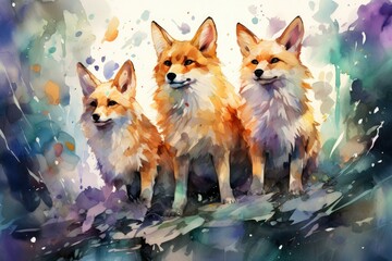 Cunning shape-shifting foxes with magical abilities - Generative AI