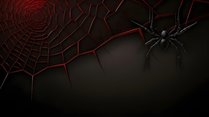 Spider theme backdrop , web desing , pc wallpaper , generative AI - obrazy, fototapety, plakaty
