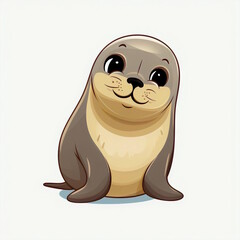 Fototapeta premium Playful Seal Cartoon Vector Illustration
