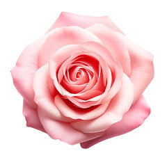pink rose flower head isolated