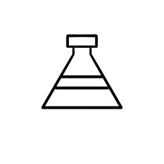 Chemistry bottle vector lineart icon