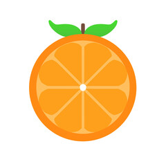 Orange slice vector color icon design 