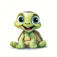 Fototapeta premium Playful Turtle Cartoon Vector Illustration