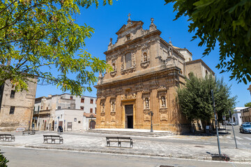 Naklejka premium GALATONE, ITALY, 17 JULY, 2022 - The Sanctuary of the Most Holy Crucifix of Piety (Santissimo Crocifisso della Pietà) in Galatone, province of Lecce, Puglia, Italy