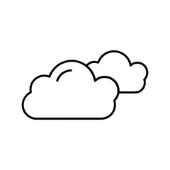 Cloud storage icon symbol vector image. Illustration of the database server hosting cloud system digital design image