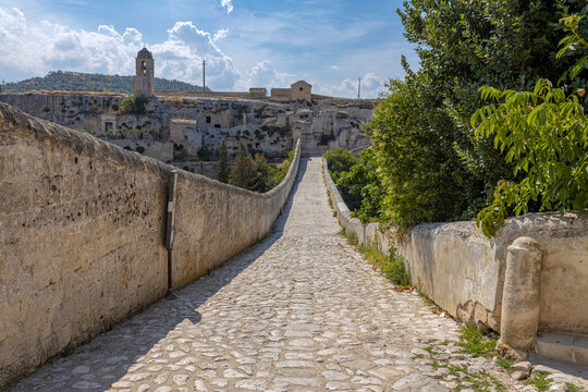 View of the Bridge of "Madonna della Stella" in Gravina in Puglia, province of Bari, Puglia, Italy