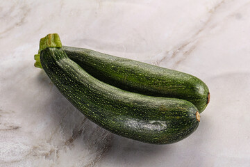 Raw young small green zucchini