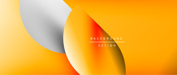 Bright color circle and round element minimal geometric abstract background for posters, covers, banners, brochures, websites