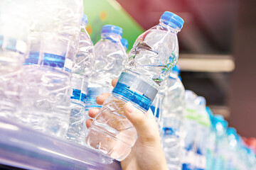 Drinking water in hand