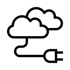 Cloud storage icon symbol vector image. Illustration of the database server hosting cloud system digital design image