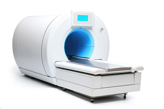 MRI scanner, isolated in a studio setting, is a crucial piece of medical equipment found in hospitals, enabling precise and non-invasive diagnoses, advancing the field of medicine and healthcare.