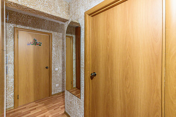 interior apartment room doors, renovation corridor lobby entrance hall