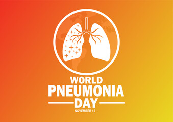 World Pneumonia Day. November 12. Vector illustration. Suitable for greeting card, poster and banner.