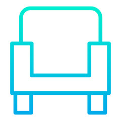 Outline gradient Seat icon