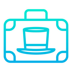 Outline Gradient Travel Briefcase icon