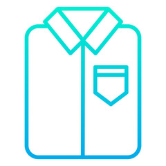 Outline Gradient Ironed shirt icon