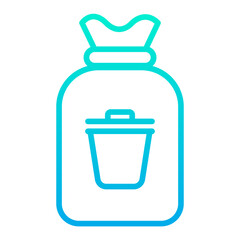 Outline Gradient Trash Bags icon